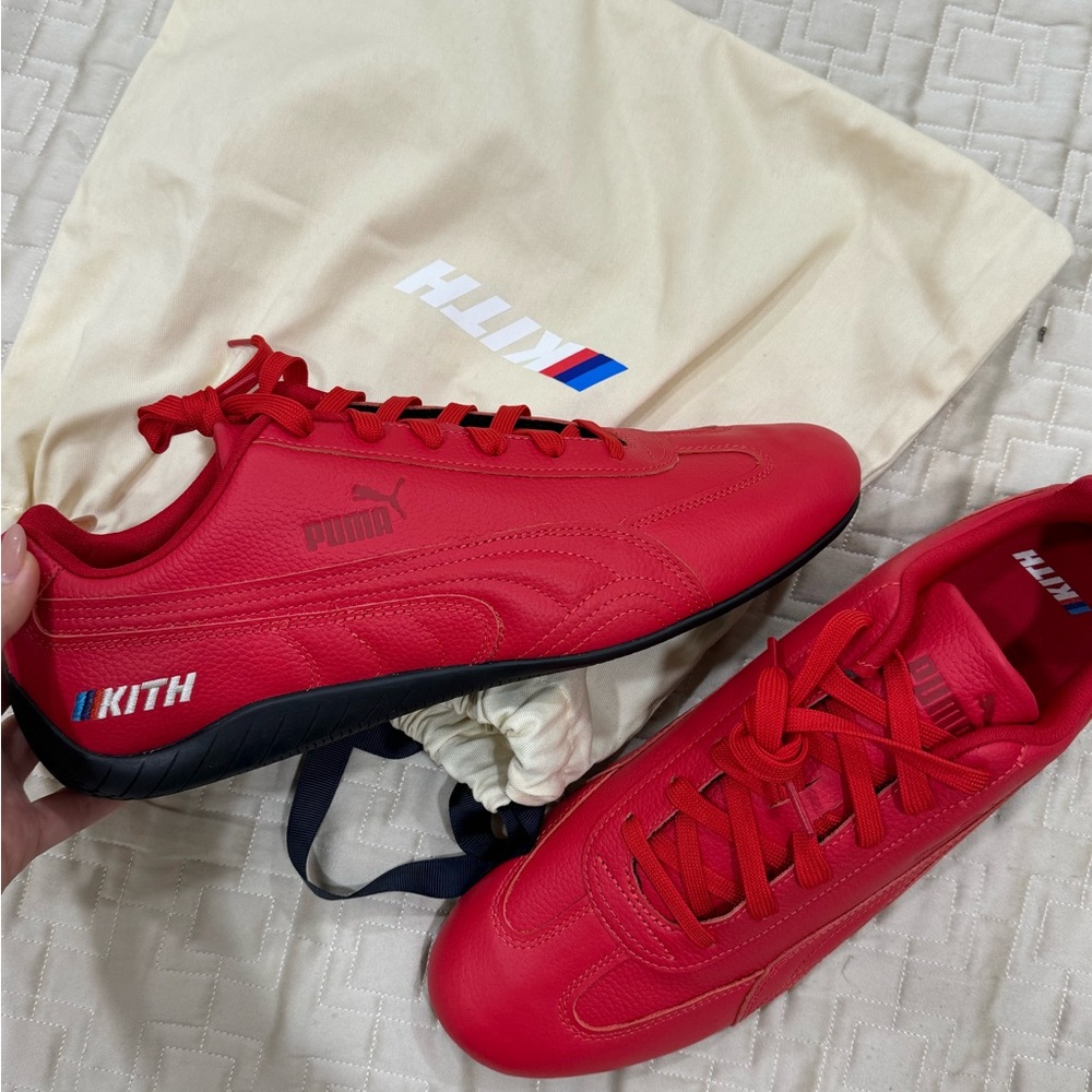 Puma x Kith BMW Red Sneakers with Black Soles size us 12